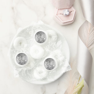 Mint to be script heart wedding silver life saver® mints