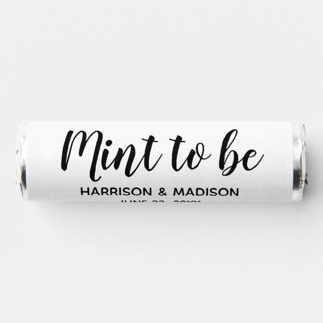Mint to be stylish script funny wedding mints (Front)