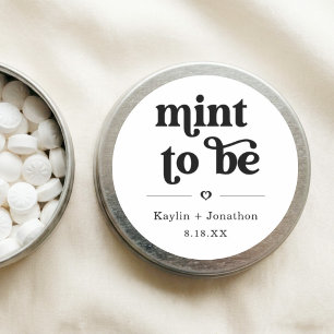 "Mint to Be" TicTac Mint Gum Wedding Favor Labels