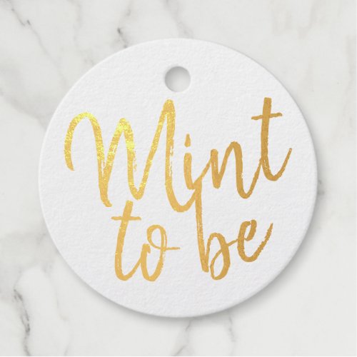 Mint to Be Wedding Beach Theme Foil Favor Tags