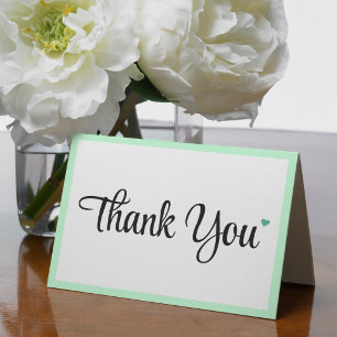 Mint to Be Wedding Bridal Shower Letterpress Thank You Card
