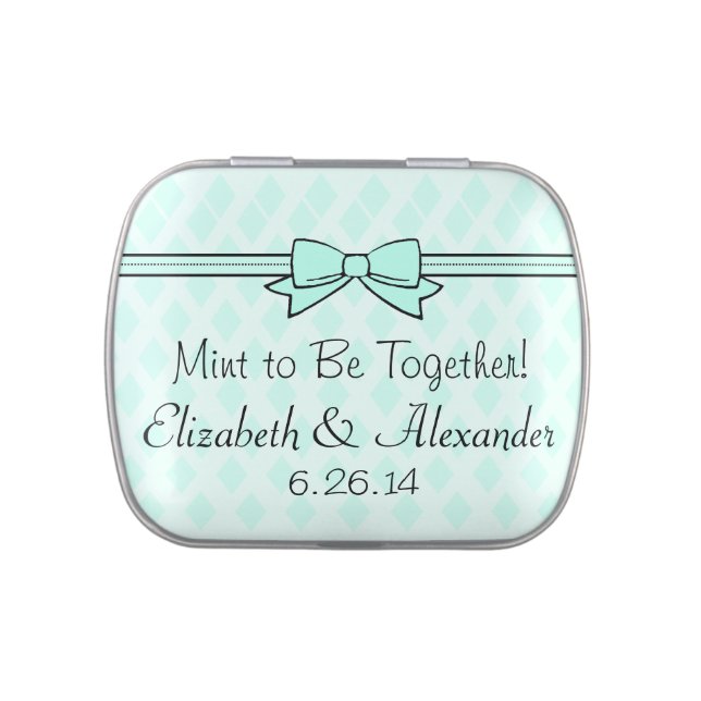 Mint To Be Wedding Favor After Dinner Mints Candy Tin (Top)