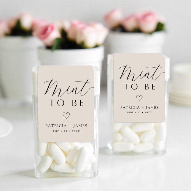 Mint to Be Wedding Favor Label (Fun Wedding Favor Labels)