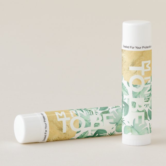"Mint To Be" Wedding Party Favor Chap Stick Lip Balm (Front)