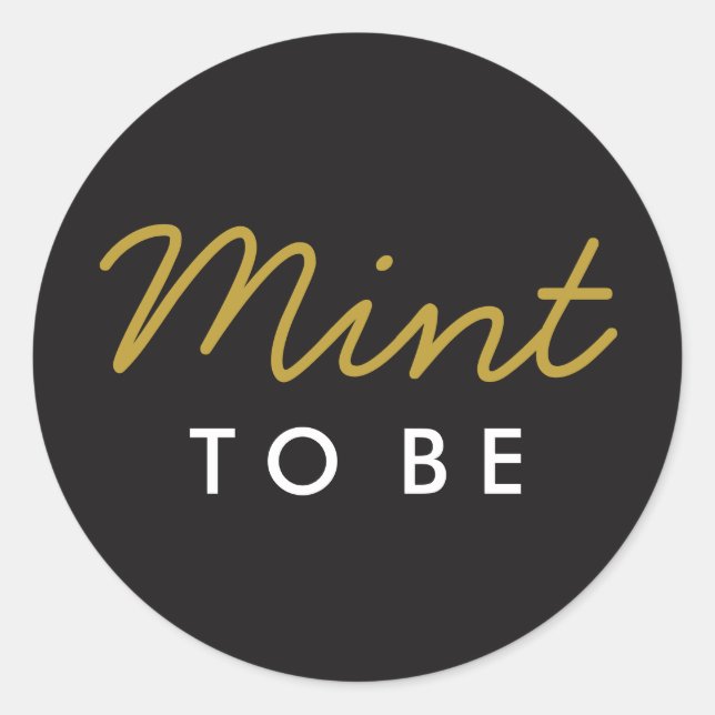 Mint to Be Welcome Bag or Favor Sticker (Front)