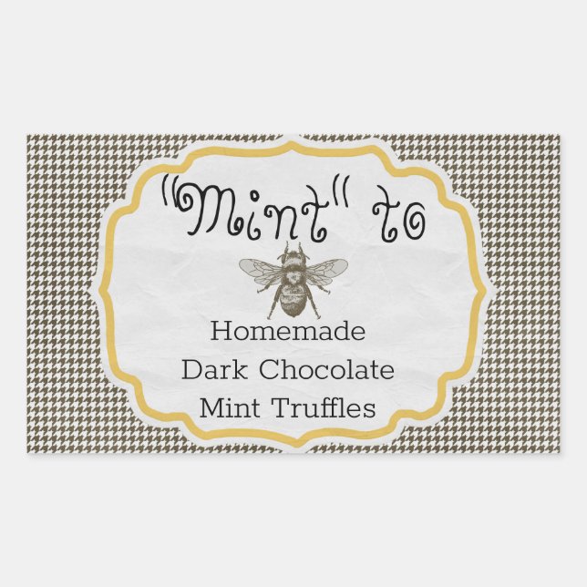 "Mint" to bee favor labels (Front)