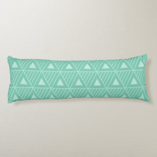 Mint Triangles Modern Pattern Custom Background Body Pillow