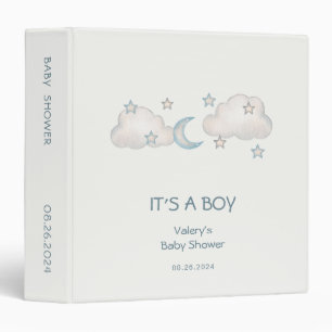 Mint Turquoise Boy Baby Shower Albums 3 Ring Binder