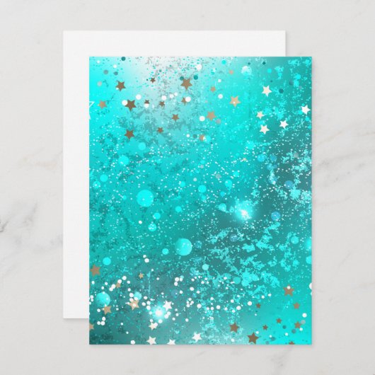 Mint Turquoise Foil Background (Front/Back)