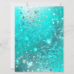 Mint Turquoise Foil Background Announcement
