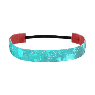 Mint Turquoise Foil Background Athletic Headband