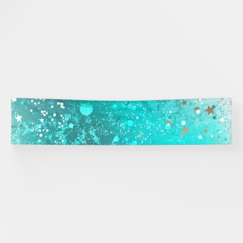 Mint Turquoise Foil Background Banner