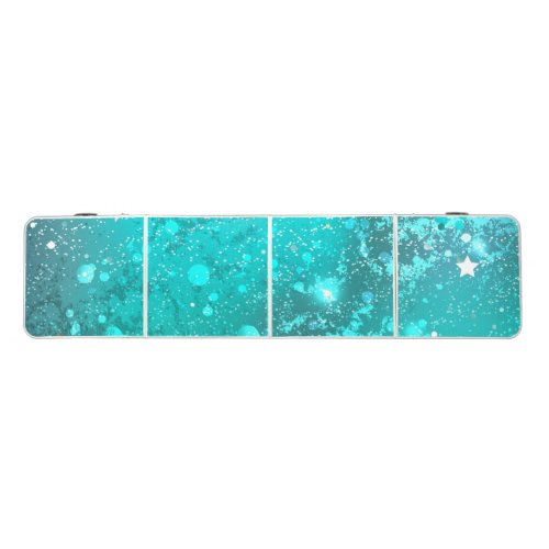Mint Turquoise Foil Background Beer Pong Table