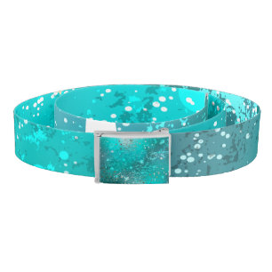 Mint Turquoise Foil Background Belt