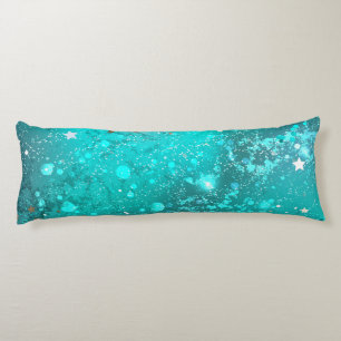 Mint Turquoise Foil Background Body Pillow