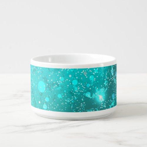 Mint Turquoise Foil Background Bowl