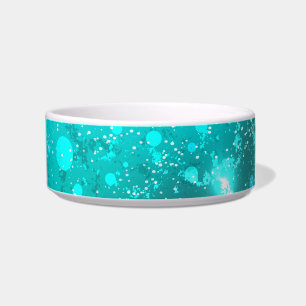 Mint Turquoise Foil Background Bowl