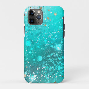 Mint Turquoise Foil Background iPhone 11 Pro Case
