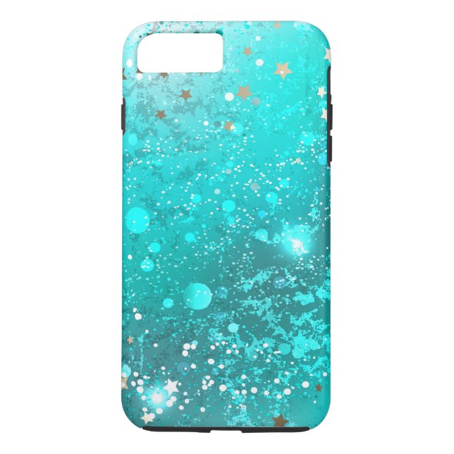 Mint Turquoise Foil Background Case-Mate iPhone Case (Back)