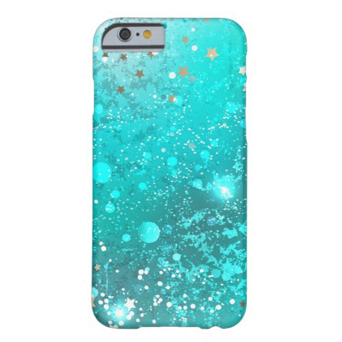 Mint Turquoise Foil Background Barely There iPhone 6 Case
