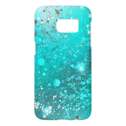 Mint Turquoise Foil Background Samsung Galaxy S7 Case
