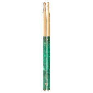 Mint Turquoise Foil Background Drum Sticks