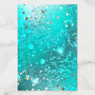 Mint Turquoise Foil Background Envelope Liner