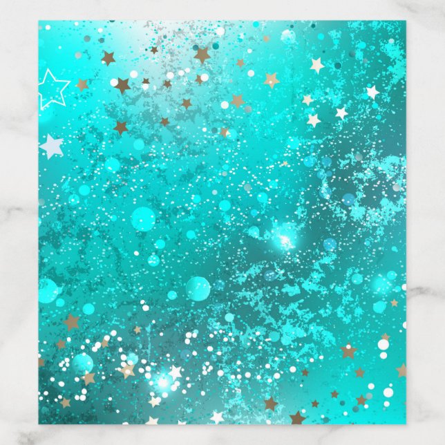 Mint Turquoise Foil Background Envelope Liner (Design)