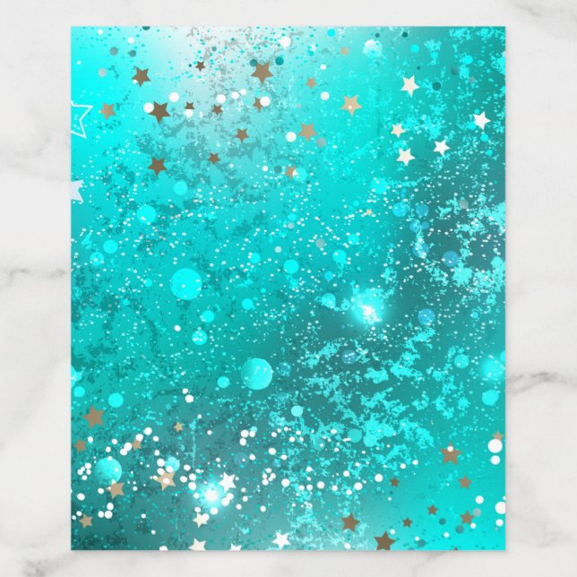 Mint Turquoise Foil Background Envelope Liner (Design)