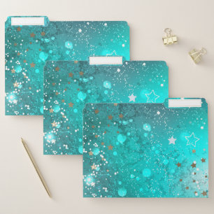 Mint Turquoise Foil Background File Folder