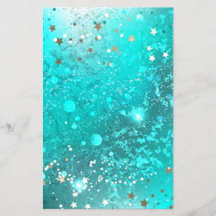 Mint Turquoise Foil Background Flyer