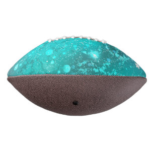 Mint Turquoise Foil Background Football