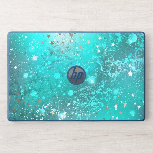 Mint Turquoise Foil Background HP Laptop Skin