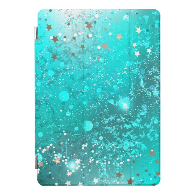 Mint Turquoise Foil Background iPad Pro Cover (Front)