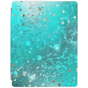 Mint Turquoise Foil Background iPad Smart Cover