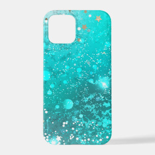 Mint Turquoise Foil Background iPhone 12 Pro Case