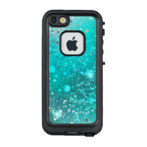 Mint Turquoise Foil Background LifeProof FRĒ iPhone SE/5/5s Case