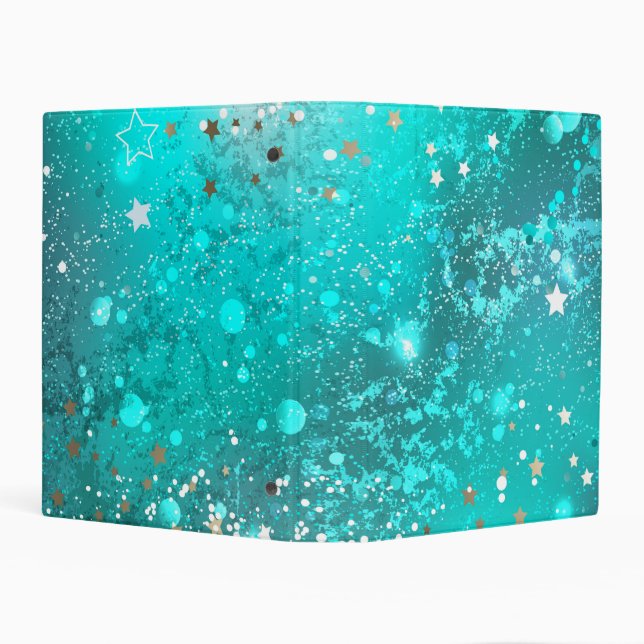 Mint Turquoise Foil Background Mini Binder (Background)