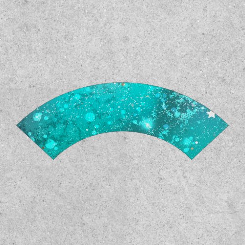 Mint Turquoise Foil Background Patch