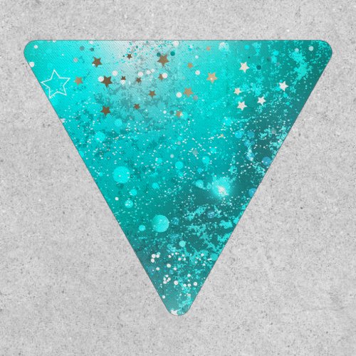 Mint Turquoise Foil Background Patch