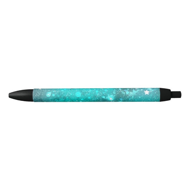 Mint Turquoise Foil Background Pen (Front)
