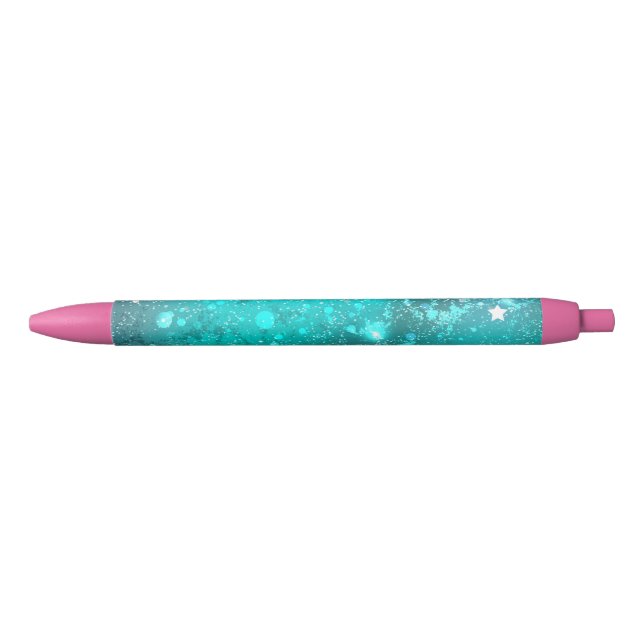 Mint Turquoise Foil Background Pen (Front)