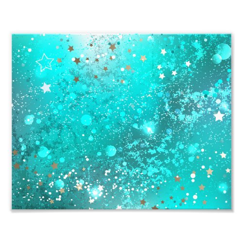 Mint Turquoise Foil Background Photo Print