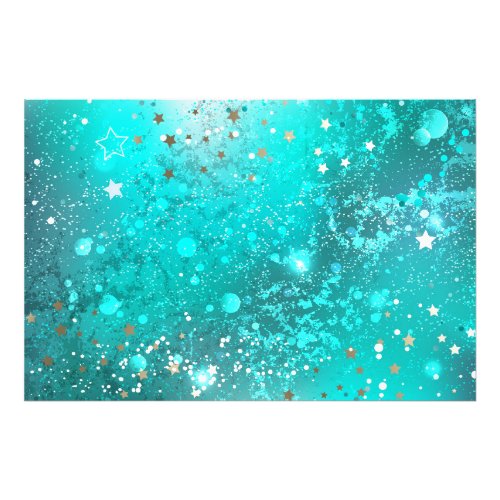 Mint Turquoise Foil Background Photo Print