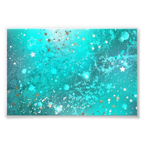 Mint Turquoise Foil Background Photo Print