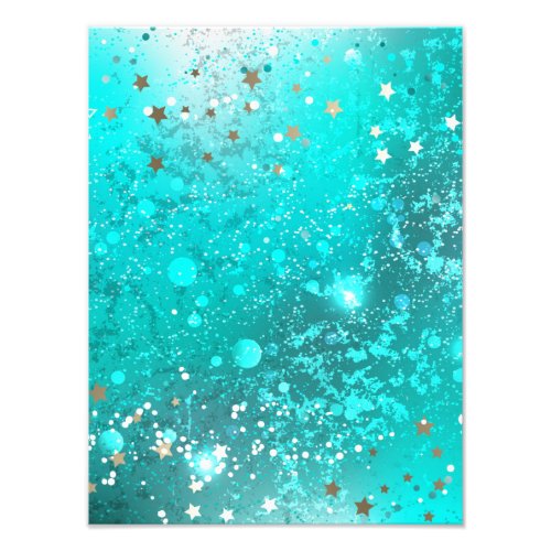 Mint Turquoise Foil Background Photo Print