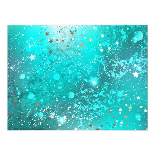 Mint Turquoise Foil Background Photo Print