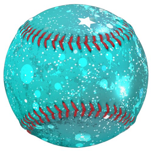 Mint Turquoise Foil Background Softball