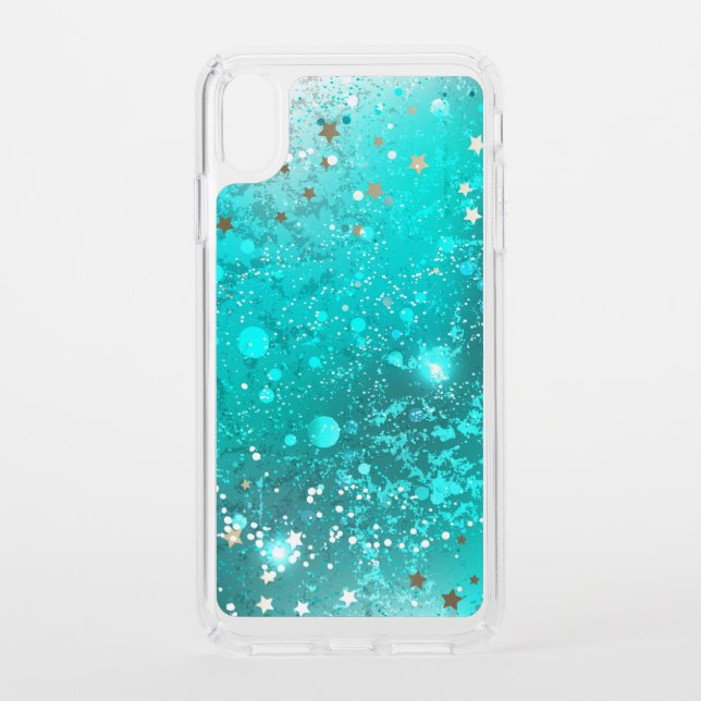 Mint Turquoise Foil Background Speck iPhone XS Max Case (Front)