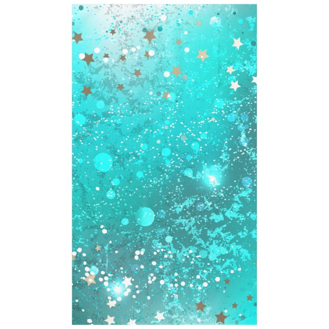 Mint Turquoise Foil Background Tablecloth (Front)